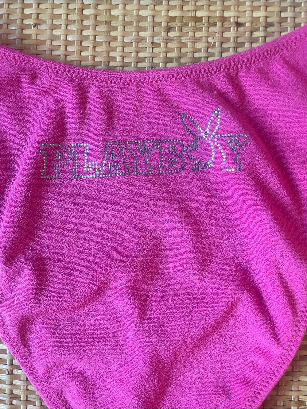PLAYBOY X Pac Sun Hot Pink Pink Logo Bikini Bottom. High Cut Leg.